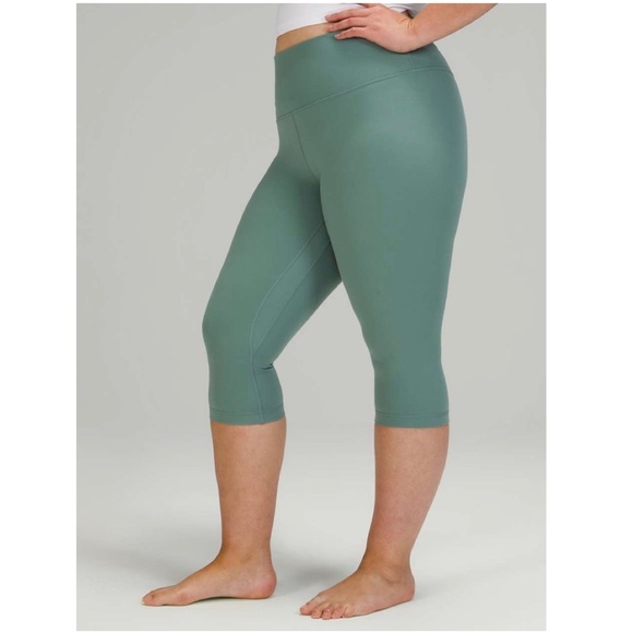 Lululemon 2021 Align High Rise Crop 17" Leggings Tidewater Teal Size 6, W6BHIS - Picture 3 of 16